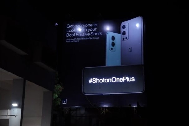 #ShotonOnePlus campaign billboard 