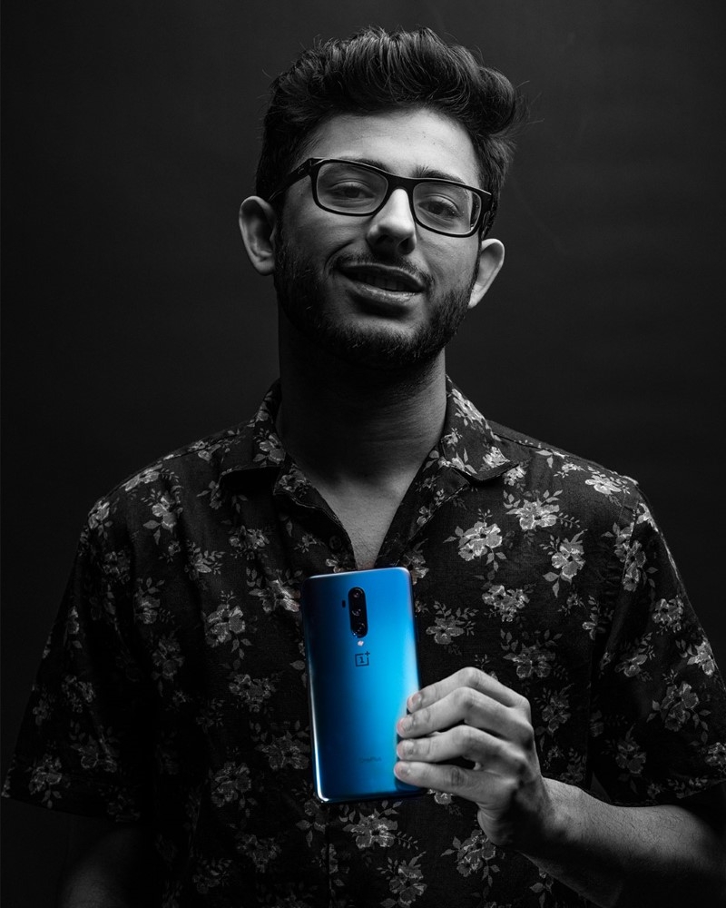 Carry Minati in black and white as part of massive OnePlus 7T Pro mirror influencer campaign