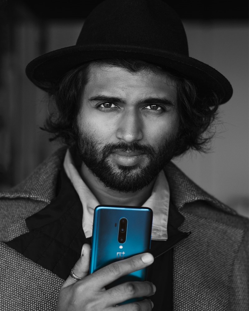 Vijay Deverakonda in black and white as part of massive OnePlus 7T Pro mirror influencer campaign